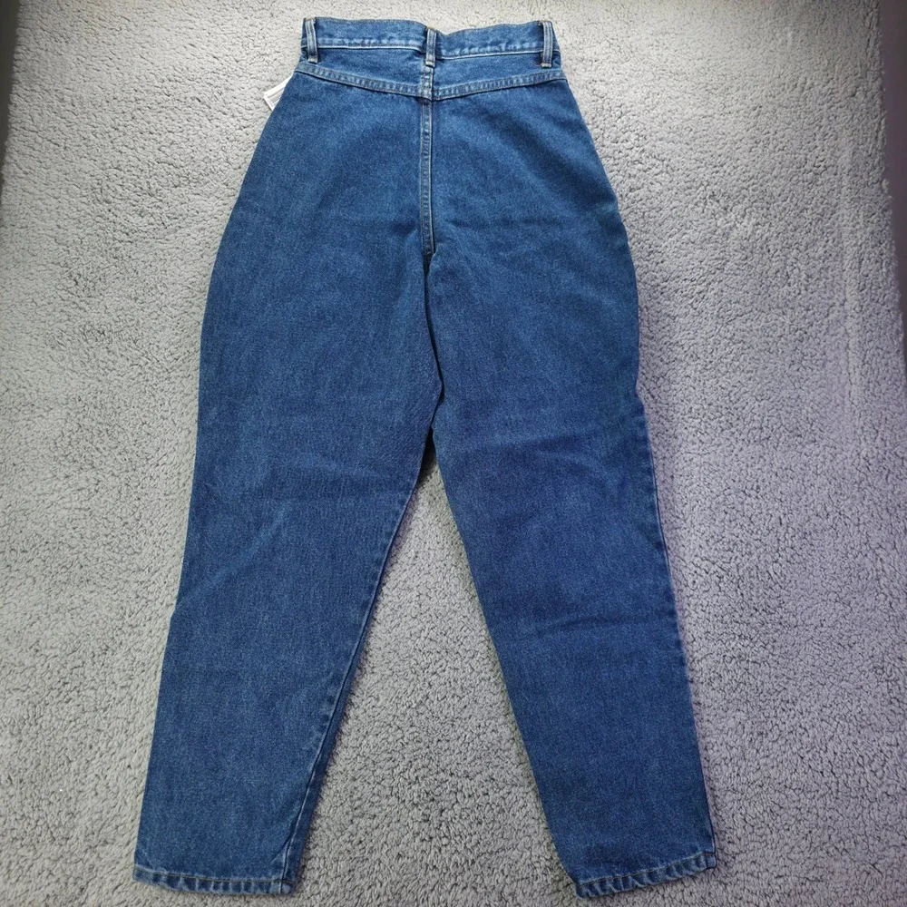 Bill Blass Petites Vintage High Waisted Pleated Tapered Jeans Blue 6P NWT